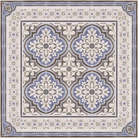 Textures   -   ARCHITECTURE   -   TILES INTERIOR   -   Cement - Encaustic   -   Encaustic  - Traditional encaustic cement ornate tile texture seamless 13586 (seamless)