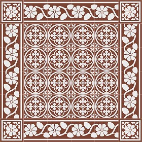 Textures   -   ARCHITECTURE   -   TILES INTERIOR   -   Cement - Encaustic   -   Victorian  - Victorian cement floor tile texture seamless 13807 (seamless)