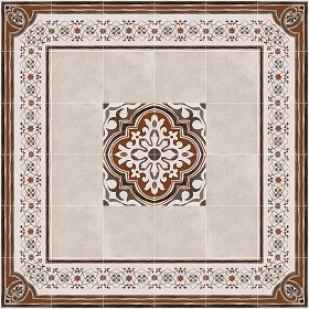 Textures   -   ARCHITECTURE   -   TILES INTERIOR   -   Cement - Encaustic   -  Encaustic - Traditional encaustic cement ornate tile texture seamless 13595
