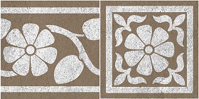 Textures   -   ARCHITECTURE   -   TILES INTERIOR   -   Cement - Encaustic   -  Victorian - Corner border tiles victorian cement floor texture seamless 13816