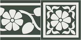 Textures   -   ARCHITECTURE   -   TILES INTERIOR   -   Cement - Encaustic   -  Victorian - Corner border tiles victorian cement floor texture seamless 13820