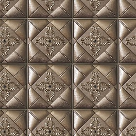 Textures   -   ARCHITECTURE   -   DECORATIVE PANELS   -   3D Wall panels   -   Mixed colors  - Leather interior 3D wall panel texture seamless 02882 (seamless)