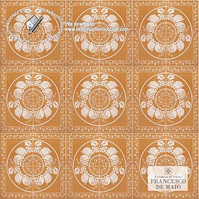 Textures   -   ARCHITECTURE   -   TILES INTERIOR   -   Ornate tiles   -  Geometric patterns - Vietri italy ceramics floor tiles texture seamless 19152