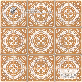 Textures   -   ARCHITECTURE   -   TILES INTERIOR   -   Ornate tiles   -   Geometric patterns  - Vietri italy ceramics floor tiles texture seamless 19153 (seamless)