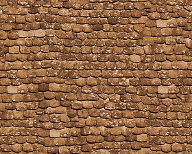 Textures   -   ARCHITECTURE   -   ROOFINGS   -  Clay roofs - Damaged shingle clay roof tile texture seamless 03516