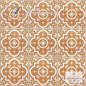 Textures   -   ARCHITECTURE   -   TILES INTERIOR   -   Ornate tiles   -   Geometric patterns  - Vietri italy ceramics floor tiles texture seamless 19155 (seamless)