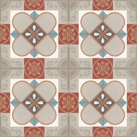 Textures   -   ARCHITECTURE   -   TILES INTERIOR   -   Cement - Encaustic   -   Victorian  - Victorian cement floor tile texture seamless 13835 (seamless)