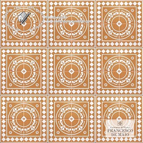 Textures   -   ARCHITECTURE   -   TILES INTERIOR   -   Ornate tiles   -  Geometric patterns - Vietri italy ceramics floor tiles texture seamless 19159