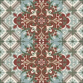 Textures   -   ARCHITECTURE   -   TILES INTERIOR   -   Cement - Encaustic   -  Encaustic - Traditional encaustic cement ornate tile texture seamless 13623