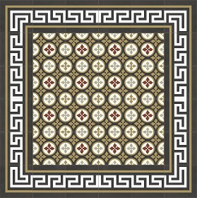 Textures   -   ARCHITECTURE   -   TILES INTERIOR   -   Cement - Encaustic   -   Victorian  - Victorian cement floor tile texture seamless 13849 (seamless)