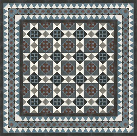 Textures   -   ARCHITECTURE   -   TILES INTERIOR   -   Cement - Encaustic   -   Victorian  - Victorian cement floor tile texture seamless 13854 (seamless)