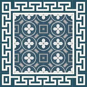 Victorian cement floor tile texture seamless 13860