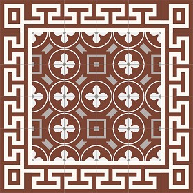 Textures   -   ARCHITECTURE   -   TILES INTERIOR   -   Cement - Encaustic   -  Victorian - Victorian cement floor tile texture seamless 13866