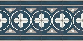 Textures   -   ARCHITECTURE   -   TILES INTERIOR   -   Cement - Encaustic   -  Victorian - Border tiles victorian cement floor texture seamless 13870