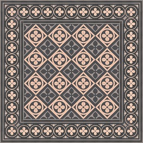 Textures   -   ARCHITECTURE   -   TILES INTERIOR   -   Cement - Encaustic   -   Victorian  - Victorian cement floor tile texture seamless 13871 (seamless)