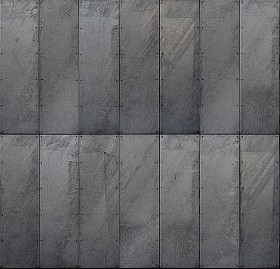 Textures   -   MATERIALS   -   METALS   -  Facades claddings - Galvanised steel metal facade cladding texture seamless 10329