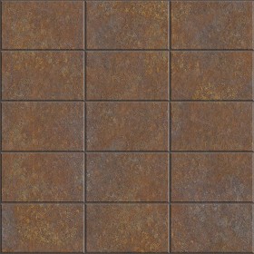 Textures   -   MATERIALS   -   METALS   -  Facades claddings - Rusty dirty metal facade cladding texture seamless 10344