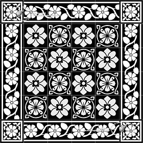 Textures   -   ARCHITECTURE   -   TILES INTERIOR   -   Cement - Encaustic   -  Victorian - Victorian cement floor tile texture seamless 19304