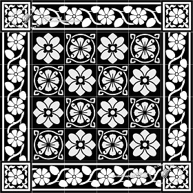 Textures   -   ARCHITECTURE   -   TILES INTERIOR   -   Cement - Encaustic   -  Victorian - Victorian cement floor tile texture seamless 19323