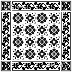 Textures   -   ARCHITECTURE   -   TILES INTERIOR   -   Cement - Encaustic   -   Victorian  - Victorian cement floor tile texture seamless 19324 (seamless)