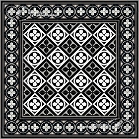 Textures   -   ARCHITECTURE   -   TILES INTERIOR   -   Cement - Encaustic   -   Victorian  - Victorian cement floor tile texture seamless 19327 (seamless)
