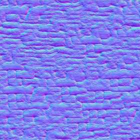 Textures   -   ARCHITECTURE   -   STONES WALLS   -   Damaged walls  - Damaged wall stone texture seamless 08235 - Normal