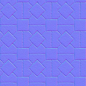 Textures   -   ARCHITECTURE   -   PAVING OUTDOOR   -   Concrete   -   Blocks mixed  - Paving concrete mixed size texture seamless 05625 - Normal