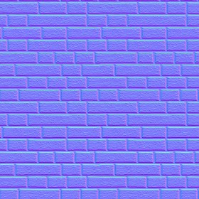 Textures   -   ARCHITECTURE   -   BRICKS   -   Colored Bricks   -   Sandblasted  - Sandblasted bricks colored texture seamless 00039 - Normal