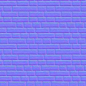 Textures   -   ARCHITECTURE   -   BRICKS   -   Colored Bricks   -   Sandblasted  - Sandblasted bricks colored texture seamless 00039 - Normal