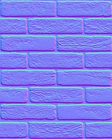 Textures   -   ARCHITECTURE   -   BRICKS   -   Colored Bricks   -   Rustic  - Texture colored bricks rustic seamless 00001 - Normal