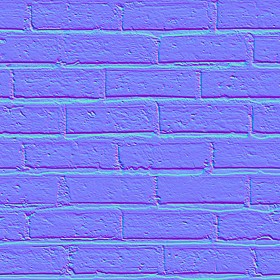Textures   -   ARCHITECTURE   -   BRICKS   -   White Bricks  - White bricks texture seamless 00490 - Normal