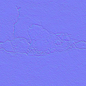 Textures   -   ARCHITECTURE   -   CONCRETE   -   Bare   -   Damaged walls  - Concrete bare damaged texture seamless 01369 - Normal