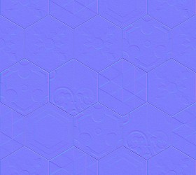 Textures   -   ARCHITECTURE   -   TILES INTERIOR   -   Hexagonal mixed  - Hexagonal tile texture seamless 16874 - Normal
