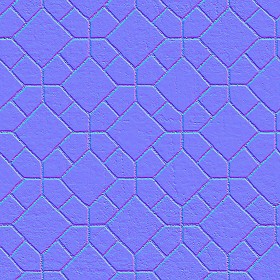 Textures   -   ARCHITECTURE   -   PAVING OUTDOOR   -   Concrete   -   Blocks mixed  - Paving concrete mixed size texture seamless 05571 - Normal