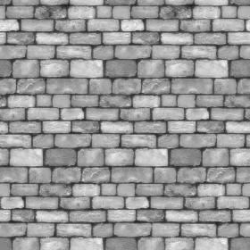 Textures   -   ARCHITECTURE   -   STONES WALLS   -   Stone blocks  - Wall stone with regular blocks texture seamless 08302 - Displacement