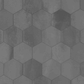 Textures   -   ARCHITECTURE   -   TILES INTERIOR   -   Design Industry  - Hexagonal tiles metal effect pbr texture seamless 22335 - Displacement