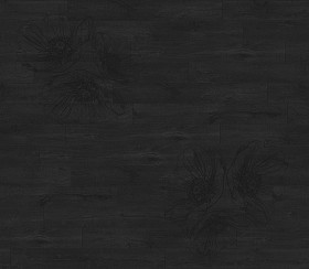 Textures   -   ARCHITECTURE   -   WOOD FLOORS   -   Decorated  - Poppies decorated parquet texture seamless 20577 - Specular