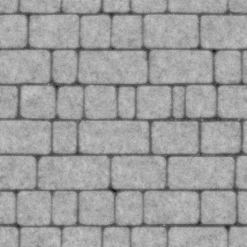 Textures   -   ARCHITECTURE   -   ROADS   -   Paving streets   -   Cobblestone  - Street paving cobblestone texture seamless 07432 - Displacement