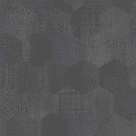 Textures   -   ARCHITECTURE   -   TILES INTERIOR   -   Design Industry  - Hexagonal tiles metal effect pbr texture seamless 22336 - Specular