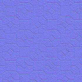 Textures   -   ARCHITECTURE   -   PAVING OUTDOOR   -   Pavers stone   -   Blocks mixed  - Pavers stone mixed size texture seamless 06187 - Normal