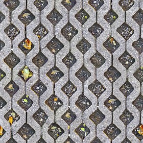 Textures   -   ARCHITECTURE   -   PAVING OUTDOOR   -  Parks Paving - Concrete bricks paving PBR texture seamless 22194