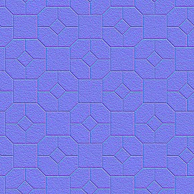 Textures   -   ARCHITECTURE   -   PAVING OUTDOOR   -   Pavers stone   -   Blocks mixed  - Pavers stone mixed size texture seamless 06188 - Normal