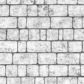 Textures   -   ARCHITECTURE   -   ROADS   -   Paving streets   -   Cobblestone  - Street paving cobblestone texture seamless 07435 - Bump