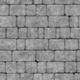 Textures   -   ARCHITECTURE   -   ROADS   -   Paving streets   -   Cobblestone  - Street paving cobblestone texture seamless 07435 - Displacement