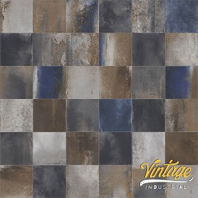 Textures   -   ARCHITECTURE   -   TILES INTERIOR   -  Design Industry - Tiles metal effect pbr texture seamless 22339