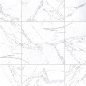 Textures   -   ARCHITECTURE   -   TILES INTERIOR   -   Marble tiles   -   White  - Calacatta marble floor Pbr texture seamless 22257 (seamless)