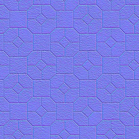 Textures   -   ARCHITECTURE   -   PAVING OUTDOOR   -   Pavers stone   -   Blocks mixed  - Pavers stone mixed size texture seamless 06190 - Normal
