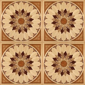 Textures   -   ARCHITECTURE   -   WOOD FLOORS   -  Decorated - decorated floral parquet texture seamless 21426