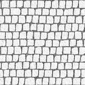 Textures   -   ARCHITECTURE   -   ROADS   -   Paving streets   -   Cobblestone  - Street porfido paving cobblestone texture seamless 07438 - Bump