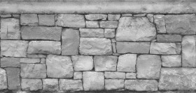 Textures   -   ARCHITECTURE   -   STONES WALLS   -   Stone blocks  - Wall stone blocks horizontal seamless 20496 - Displacement